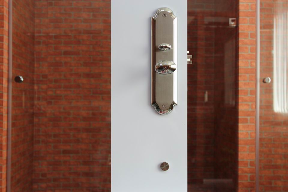 Factory Lever Door Lock Knob Handle Set Satin Nickel for Entry